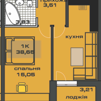 1-кімнатна квартира 